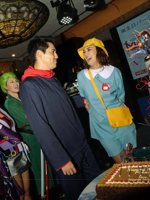 Luna Maya saat Maxime Bouttier Rayakan Ultah ke-33 dengan Tema Jujutsu Kaisen. [@bouttier_maxime]