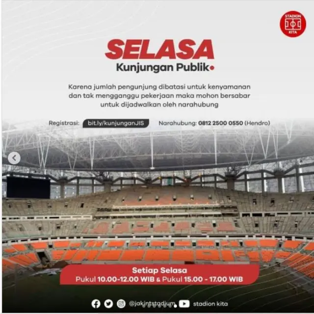 Syarat Masuk Jakarta Internasioal Stadium yang Sudah Dibuka dan Jadi Tempat Wisata