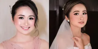 Di balik riasan wajah paripurna Gritte Agatha di hari lamaran hingga pernikahannya, ada tangan dingin MUA @victoria_makeupatelier. [Instagram/victoria_makeupatelier]