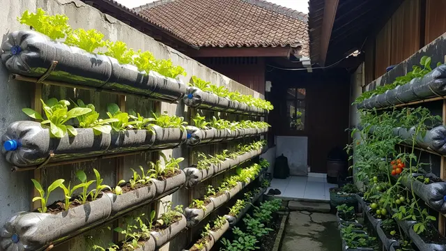 Ide Kebun Sayur Tanpa Modal Awal yang Langsung Bisa Dipraktikkan di Rumah Model Kebun Vertikal dari Botol Plastik Bekas