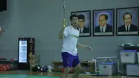 Pebulutangkis dari sektor ganda putra Indonesia, Yeremia Erich Yoche Yacob Rambitan, dalam persiapan sebelum tampil di bulutangkis SEA Games 2021. (Dok. PBSI)