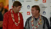 Steven Gerrard dan Brendan Rodgers (AFP/Pornchai Kittiwongsakul)