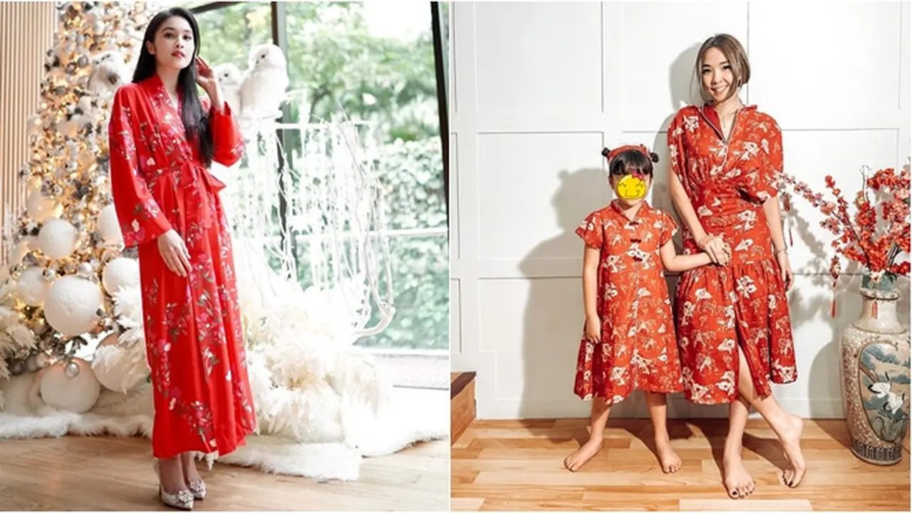 7 Gaya Seleb Pakai Busana Warna Merah Khas Imlek, Bisa Jadi Inspirasi