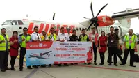 Dalam operasional rute Pontianak-Miri, Wings Air akan menggunakan armada tipe ATR 72-600 yang dapat menampung 72 penumpang.(Liputan6.com/Fiki A)