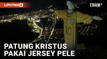 Kenang Satu Tahun Kematian, Patung Kristus Kenakan Jersey Pele