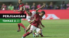 Berita video momen-momen perjuangan Timnas Indonesia U-23 saat menghadapi Bahrain di PSSI Anniversary Cup 2018 di Stadion Pakansari, Bogor, Jumat (27/4/2018).