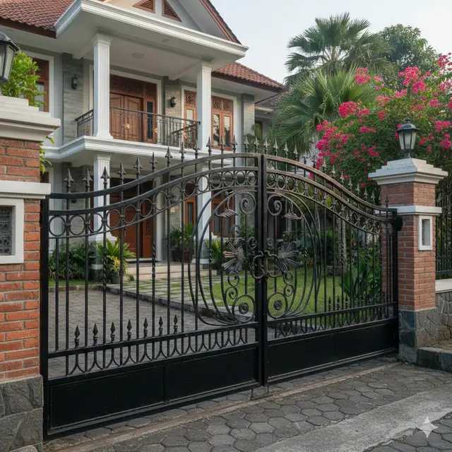 Model Pagar Klasik Sederhana yang Timeless (Foto: Gemini AI)