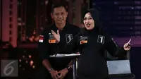 Cawagub DKI Jakarta nomor urut 1, Sylviana Murni memaparkan visi dan misi saat debat Perdana. (Liputan6.com/Faizal Fanani)