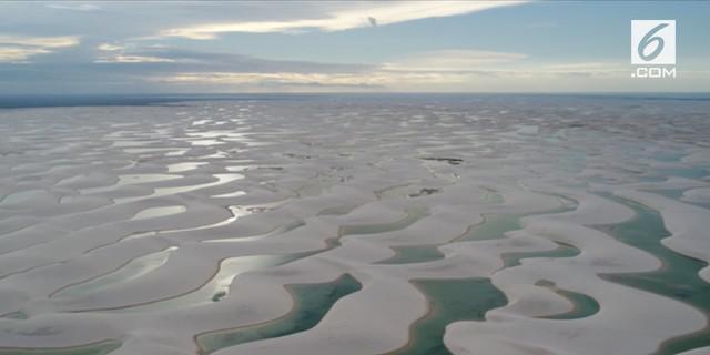 VIDEO: Keindahan Laguna di Tengah Gurun Pasir Brazil