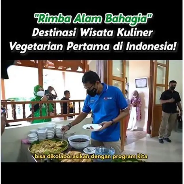 Sandiaga Uno Resmikan Destinasi Wisata Kuliner Vegetarian Pertama di Indonesia