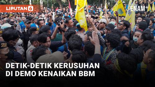 VIDEO: Demo BBM Naik di Depan Istana Negara Berakhir Ricuh