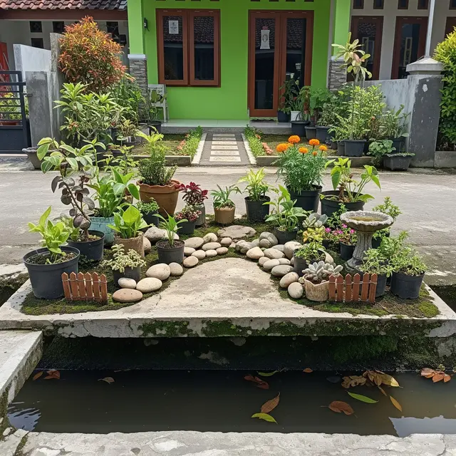 9 Kebun Mini di Atas Selokan yang Ditutup Rapi, Inovasi Ruang Hijau