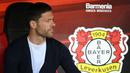 Pelatih Bayer Leverkusen, Xabi Alonso duduk di bangku pelatih saat pertandingan Bundesliga melawan FC Heidenheim di Leverkusen, Jerman, 24 September 2023. (AFP/Ina Fassbender)