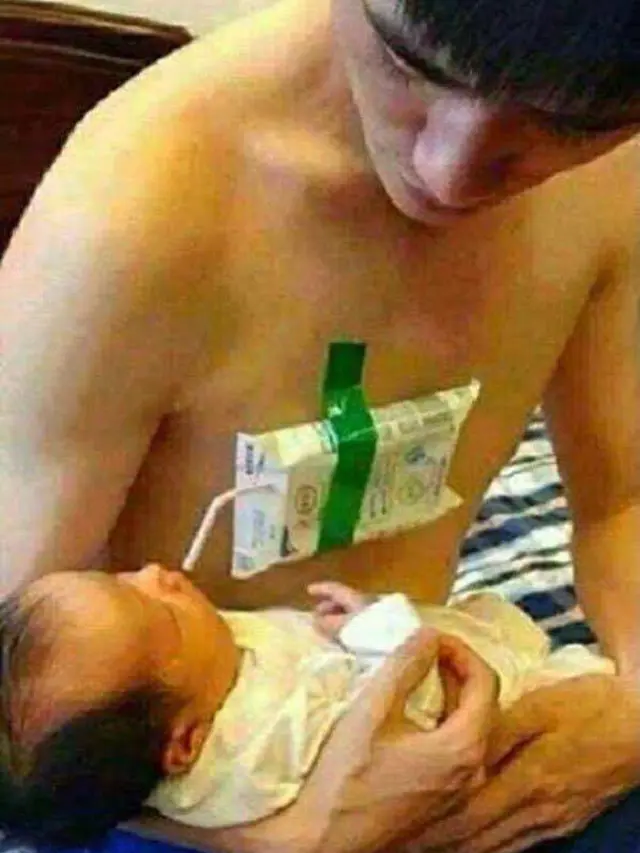 10 Potret Lucu Bapak Rumah Tangga saat Jaga Anaknya yang Masih Kecil Ini Kocak