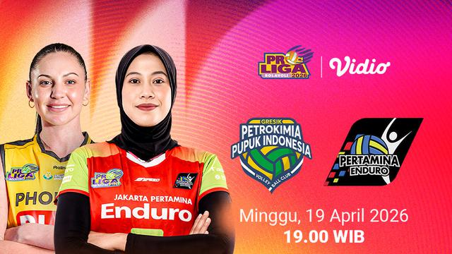 Gresik Phonska vs Jakarta Pertamina pada laga Proliga 2026, eksklusif hanya di Vidio.