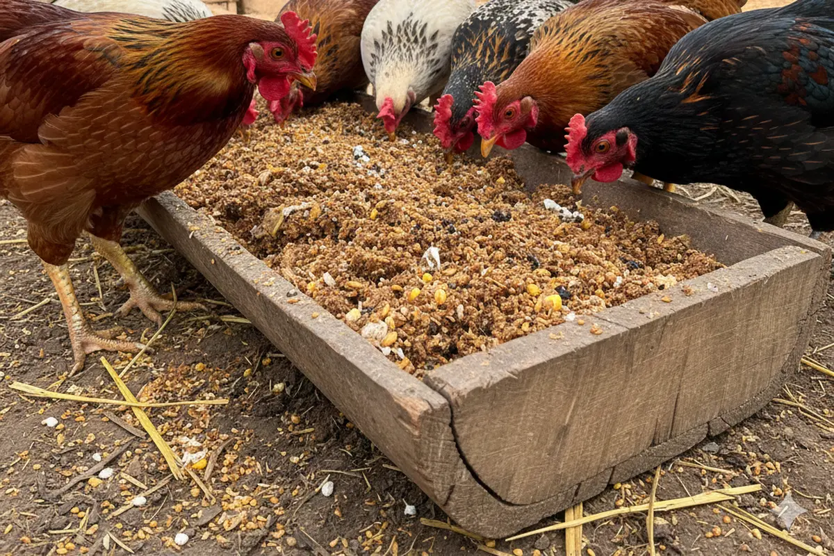 Racikan Pakan Ayam Kampung dari Bahan Dapur yang Mudah Ditemukan(Foto: Gemini AI)
