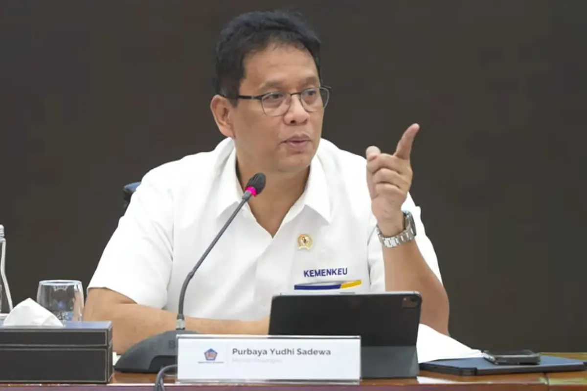Menteri Keuangan (Menkeu) Purbaya Yudhi Sadewa dalam konferensi pers APBN KiTa
