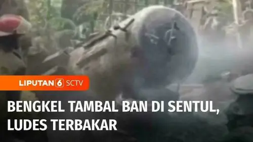 VIDEO: Bengkel Tambal Ban di Sentul, Kabupaten Bogor, Ludes Terbakar