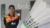 Pebulutangkis tunggal putra Indonesia, Jonatan Christie, saat perayaan ulang tahun PBSI dan pelepasan tim Piala Sudirman di Kantor PBSI Cipayung, Jakarta, Sabtu (6/5/2017). (Bola.com/Vitalis Yogi Trisna)
