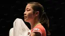 Nozomi Okuhara, pebulutangkis asal Jepang ini turun di nomor tunggal putri pada BCA Indonesia Open 2016. Langkahnya terhenti pada babak perempat final usai takluk dari Tai Tzu Ying. (Bola.com/Vitalis Yogi Trisna)