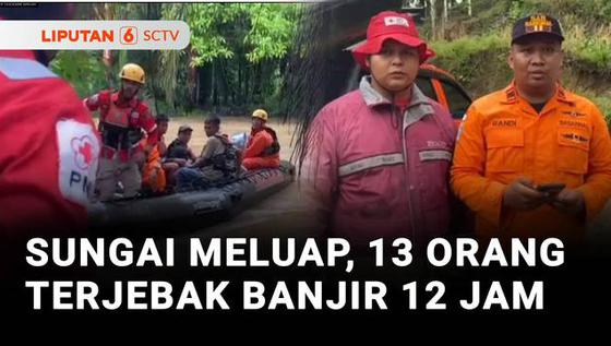 13 Orang Terjebak Banjir Luapan Sungai Selama 12 Jam di Kabupaten Agam, Sumatra Barat