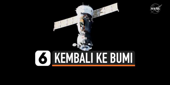 VIDEO: Pesawat Ruang Angkasa Soyuz dari ISS Kembali ke Bumi