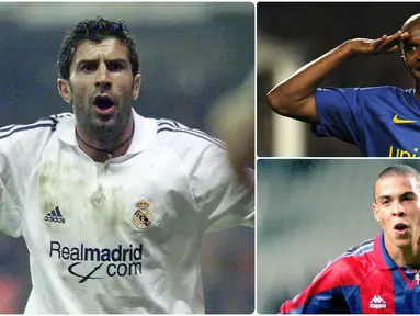 Real Madrid dan Barcelona akan kembali bertemu pekan ini di Liga Spanyol, kedua klub dikenal sebagai rival abadi selama bertahun-tahun. Namun beberapa pemain tercatat pernah membela kedua klub itu. Berikut 5 pemain yang pernah berkostum Madrid dan Barcelona. (kolase foto AFP)
