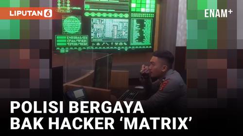 VIDEO: Viral! Polisi Bergaya ala Hacker di Ruangan Canggih