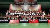Sebanyak 50 peserta lolos babak grand final Djarum beasiswa bulu tangkis 2018. (Liputan6.com/Thomas)
