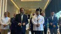 Ketua Umum Partai Gerindra Prabowo Subianto melakukan pertemuan dengan Ketua Umum Partai Nasional Demokrat (NasDem) Surya Paloh.&nbsp; (Muhammad Genantan Saputra/Merdeka.com)
