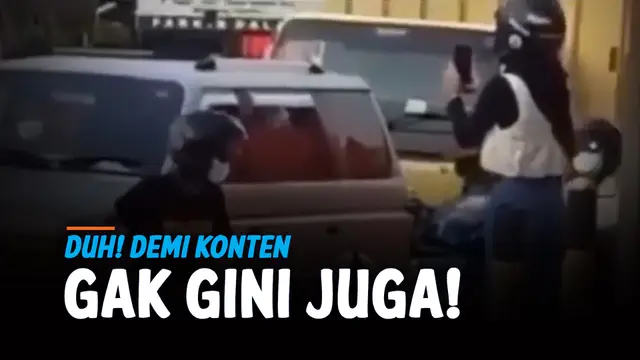 VIDEO: Demi Konten, Joget di Lampu Merah, Nyaris Tertabrak Motor