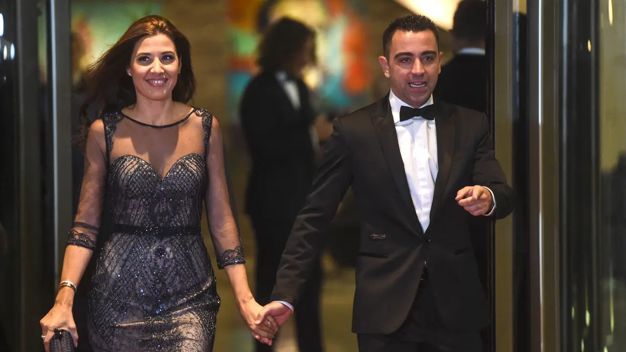 Xavi Hernandez dan istrinya, Nuria Cunillera