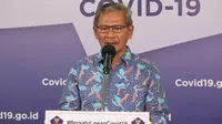 Juru Bicara Pemerintah untuk Penanganan COVID-19 di Indonesia, Achmad Yurianto saat konferensi pers Corona di Graha BNPB, Jakarta, Sabtu (6/6/2020). (Dok Badan Nasional Penanggulangan Bencana/BNPB)