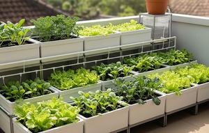 Kebun Mini Sayuran Daun dengan Pengairan Otomatis Tanpa Listrik/AI