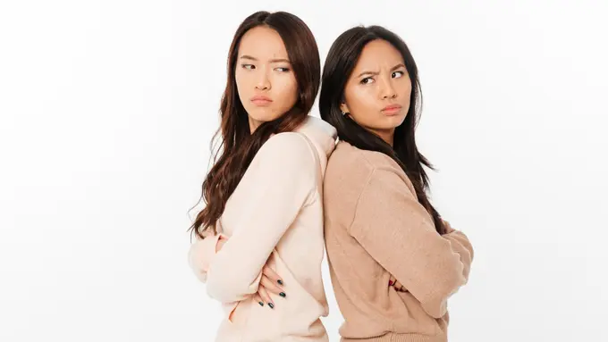 Ilustrasi bertengkar dengan teman