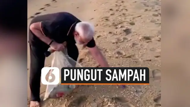 Perdana Menteri India, Narendra Modi, memunguti sampah di pantai di Kota Mamallapuram, India. Ini merupakan lokasi pertemuan puncak tidak resmi dirinya dengan Presiden Cina, Xi Jinping.