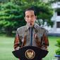 Presiden Joko Widodo (Jokowi) memberikan sambutan secara virtual pada Peringatan Dharma Santi Nasional Hari Suci Nyepi Tahun Baru Saka 1943, Sabtu (27/3/2021). (Biro Pers Sekretariat Presiden)