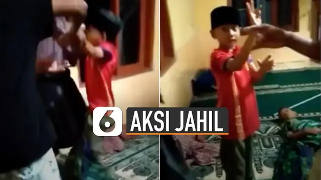 VIDEO: Bangunkan Bocah Secara Paksa, Aksi Pemuda Buat Geram Warganet