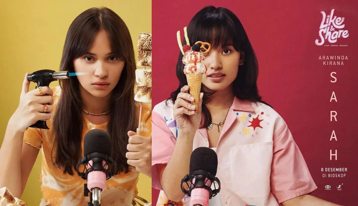 Ia diketahui membintangi sebuah film bertajuk Like & Share bersama Aurora Ribero. [Instagram @arawindak]