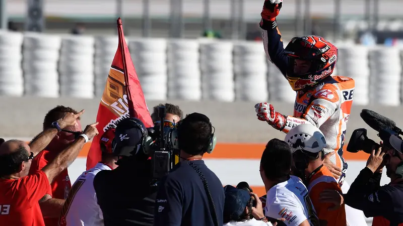 PHOTO: Finis di Urutan Ketiga, Marquez Sabet Juara Dunia MotoGP 2017