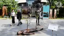 Beberapa instalasi seni luar ruang dari seniman-seniman Indonesia memperkaya tampilan gelaran Art Jakarta Gardens pada tahun ini. (Liputan6.com/Herman Zakharia)
