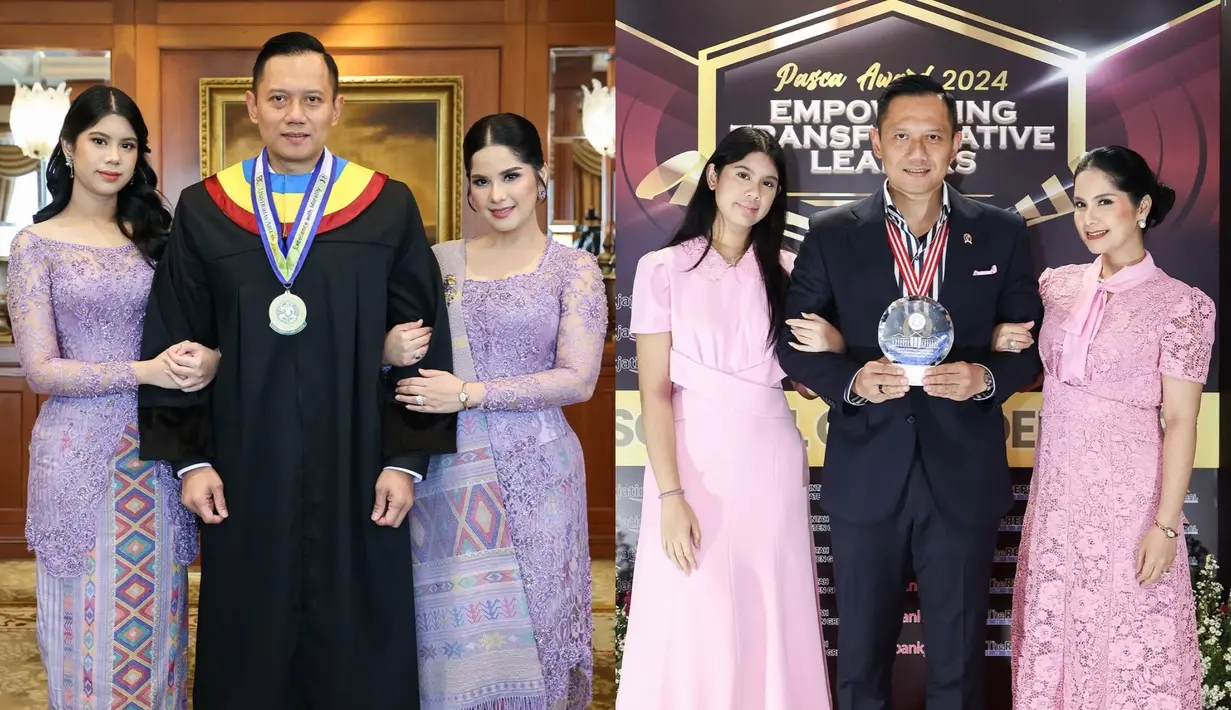Sebagai istri dan anak, Annisa Pohan dan Almira setia mendukung AHY di setiap momen penting. Seperti saat AHY menjadi wisudawan terbaik S3 dan menerima sebuah penghargaan. Kita intip potretnya yuk! [@annisayudhoyono]