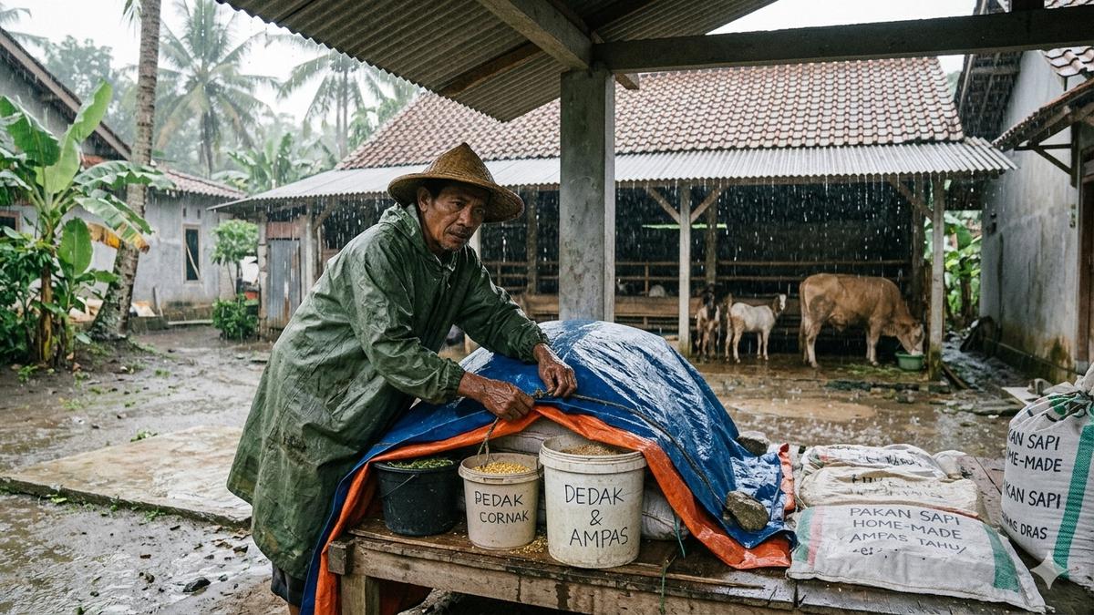 Cara Menjaga Pakan Ternak Saat Musim Hujan agar Tetap Aman dan Berkualitas