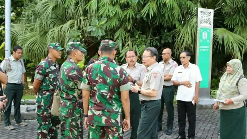 Kepala BNPB Willem Rampangilei mengecek dan mengukur kesiapsiagaan Bali dalam menghadapi bencana terkait akan diadakan gelaran Pertemuan Tahunan Dana Moneter Internasional (IMF) Bank Dunia 2018.