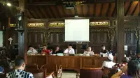 Wasekjen Pengurus Besar Nahdlatul Ulama (PBNU) Suwadi P Pranoto memberikan keterangan pers. (Liputan6.com/Nanda Perdana Putra)