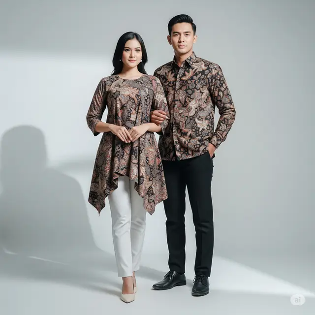 6 Model Baju Batik Couple Kombinasi Terbaru Tahun 2025: Tampil Serasi dan Menawan
