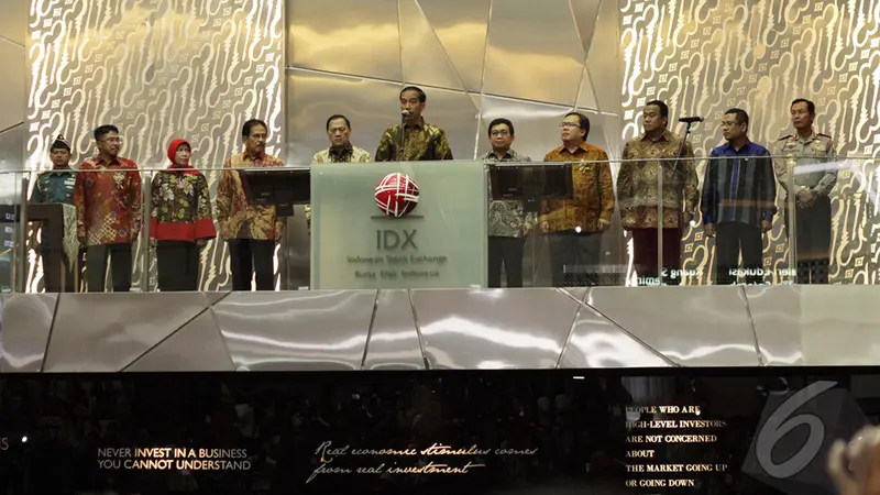 Presiden Joko Widodo Buka Perdagangan Saham Tahun 2015