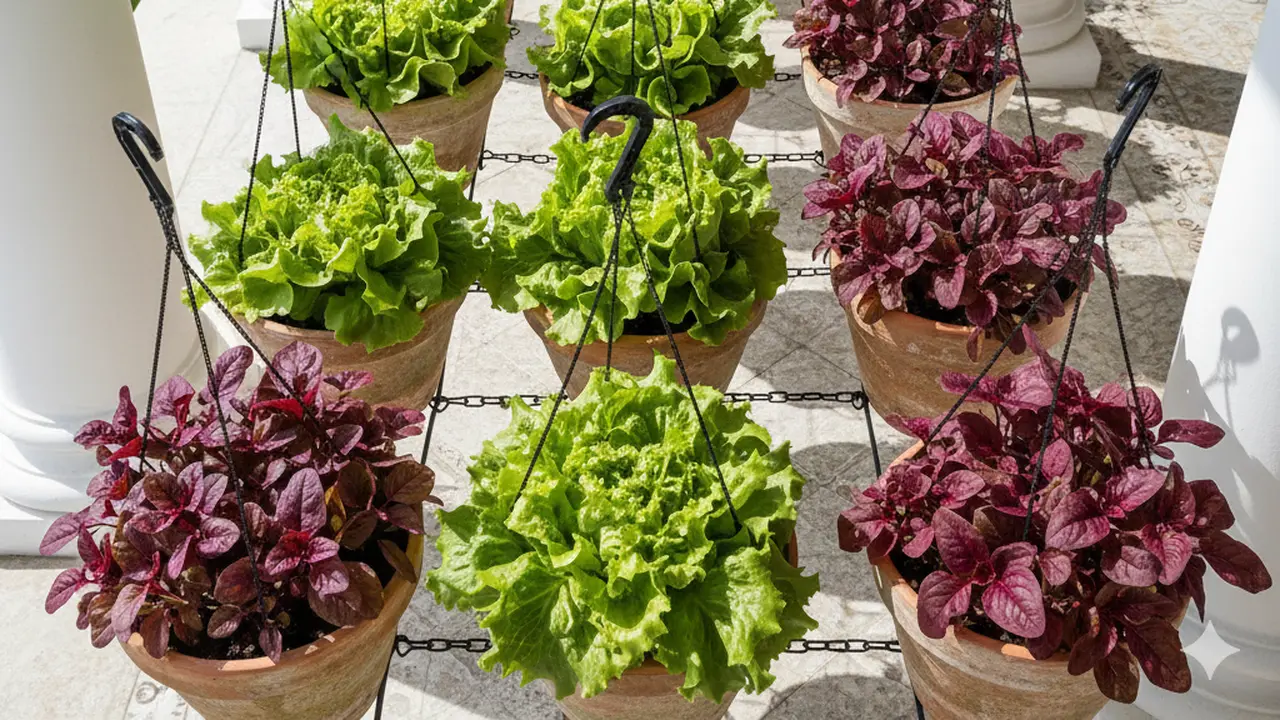 Jenis Tanaman Sayur Gantung untuk Teras. AI