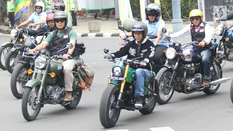 Jokowi Pimpin Konvoi Bikers Brotherhood di Bandung