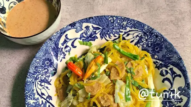 Resep mi glosor sambal kacang. (dok. Cookpad  @tunik0620)
